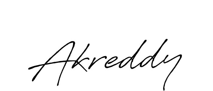 Create a beautiful signature design for name Akreddy. With this signature (Antro_Vectra_Bolder) fonts, you can make a handwritten signature for free. Akreddy signature style 7 images and pictures png