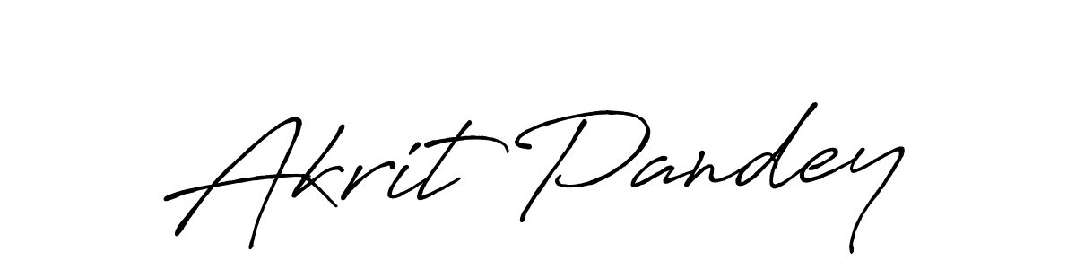 Make a short Akrit Pandey signature style. Manage your documents anywhere anytime using Antro_Vectra_Bolder. Create and add eSignatures, submit forms, share and send files easily. Akrit Pandey signature style 7 images and pictures png