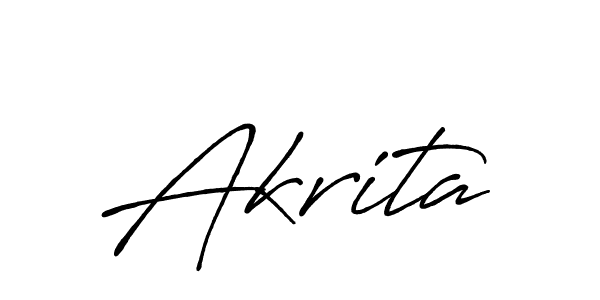 How to make Akrita signature? Antro_Vectra_Bolder is a professional autograph style. Create handwritten signature for Akrita name. Akrita signature style 7 images and pictures png