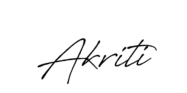 Use a signature maker to create a handwritten signature online. With this signature software, you can design (Antro_Vectra_Bolder) your own signature for name Akriti. Akriti signature style 7 images and pictures png