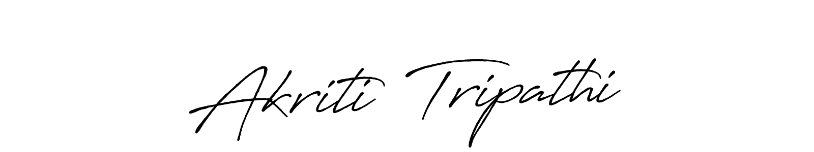 Make a beautiful signature design for name Akriti  Tripathi. With this signature (Antro_Vectra_Bolder) style, you can create a handwritten signature for free. Akriti  Tripathi signature style 7 images and pictures png