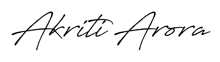 You can use this online signature creator to create a handwritten signature for the name Akriti Arora. This is the best online autograph maker. Akriti Arora signature style 7 images and pictures png