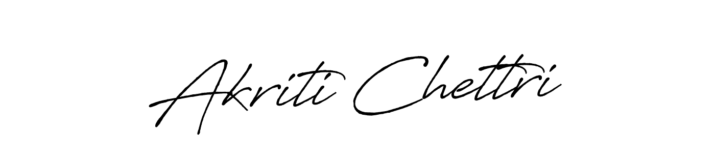 It looks lik you need a new signature style for name Akriti Chettri. Design unique handwritten (Antro_Vectra_Bolder) signature with our free signature maker in just a few clicks. Akriti Chettri signature style 7 images and pictures png