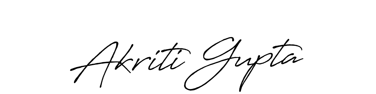 Also we have Akriti Gupta name is the best signature style. Create professional handwritten signature collection using Antro_Vectra_Bolder autograph style. Akriti Gupta signature style 7 images and pictures png