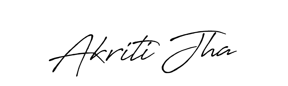 Use a signature maker to create a handwritten signature online. With this signature software, you can design (Antro_Vectra_Bolder) your own signature for name Akriti Jha. Akriti Jha signature style 7 images and pictures png