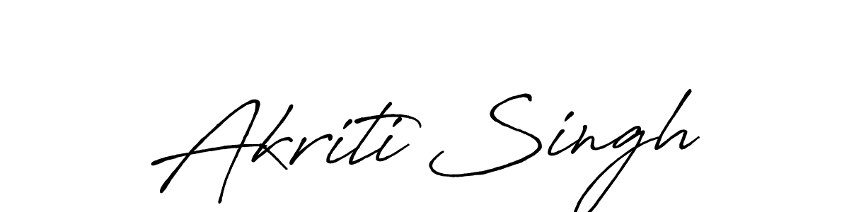 Akriti Singh stylish signature style. Best Handwritten Sign (Antro_Vectra_Bolder) for my name. Handwritten Signature Collection Ideas for my name Akriti Singh. Akriti Singh signature style 7 images and pictures png