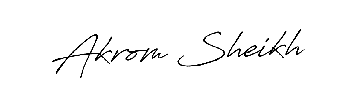 Make a beautiful signature design for name Akrom Sheikh. Use this online signature maker to create a handwritten signature for free. Akrom Sheikh signature style 7 images and pictures png