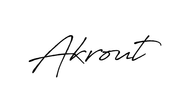 It looks lik you need a new signature style for name Akrout. Design unique handwritten (Antro_Vectra_Bolder) signature with our free signature maker in just a few clicks. Akrout signature style 7 images and pictures png