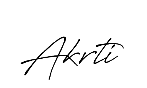 Design your own signature with our free online signature maker. With this signature software, you can create a handwritten (Antro_Vectra_Bolder) signature for name Akrti. Akrti signature style 7 images and pictures png