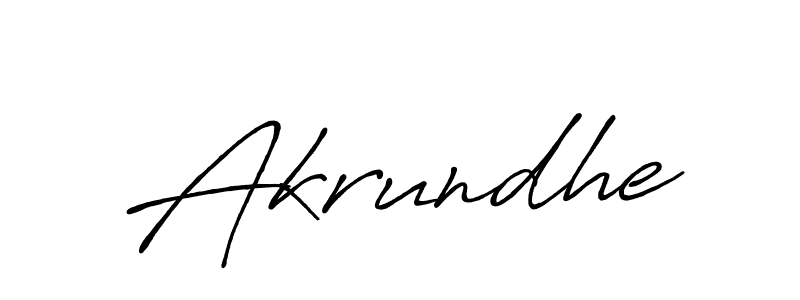 The best way (Antro_Vectra_Bolder) to make a short signature is to pick only two or three words in your name. The name Akrundhe include a total of six letters. For converting this name. Akrundhe signature style 7 images and pictures png