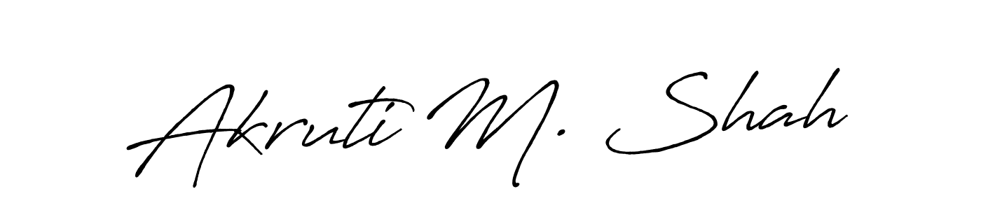 How to make Akruti M. Shah signature? Antro_Vectra_Bolder is a professional autograph style. Create handwritten signature for Akruti M. Shah name. Akruti M. Shah signature style 7 images and pictures png