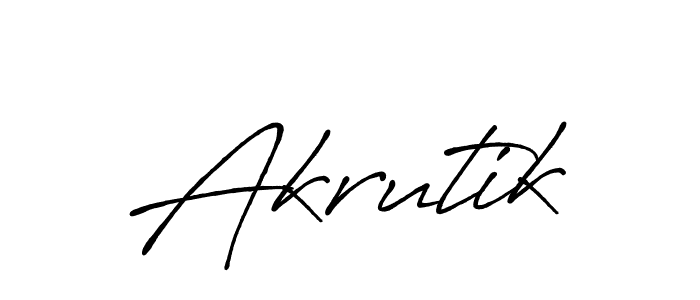 Similarly Antro_Vectra_Bolder is the best handwritten signature design. Signature creator online .You can use it as an online autograph creator for name Akrutik. Akrutik signature style 7 images and pictures png