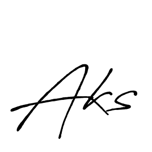 Create a beautiful signature design for name Aks. With this signature (Antro_Vectra_Bolder) fonts, you can make a handwritten signature for free. Aks signature style 7 images and pictures png