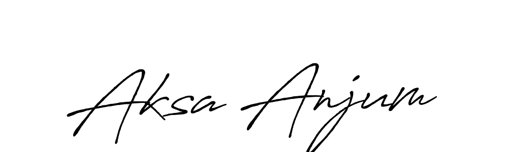 Also we have Aksa Anjum name is the best signature style. Create professional handwritten signature collection using Antro_Vectra_Bolder autograph style. Aksa Anjum signature style 7 images and pictures png