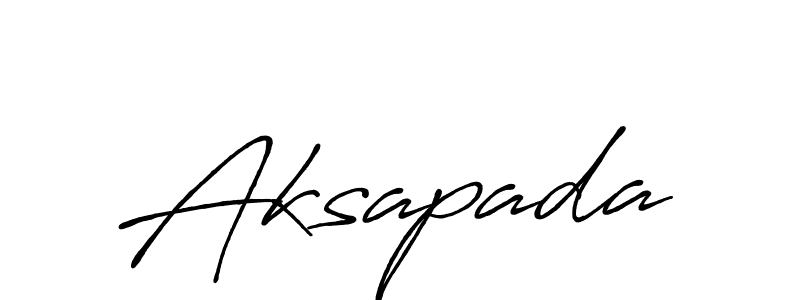 Create a beautiful signature design for name Aksapada. With this signature (Antro_Vectra_Bolder) fonts, you can make a handwritten signature for free. Aksapada signature style 7 images and pictures png