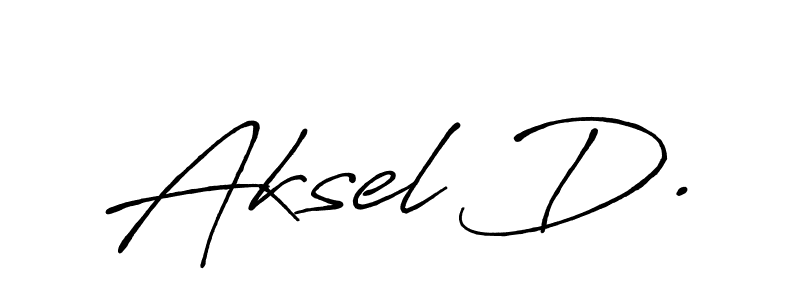 Make a beautiful signature design for name Aksel D.. With this signature (Antro_Vectra_Bolder) style, you can create a handwritten signature for free. Aksel D. signature style 7 images and pictures png