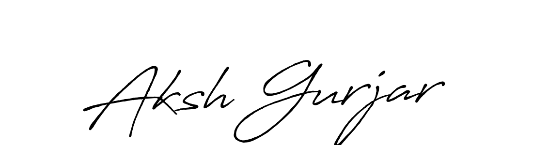 It looks lik you need a new signature style for name Aksh Gurjar. Design unique handwritten (Antro_Vectra_Bolder) signature with our free signature maker in just a few clicks. Aksh Gurjar signature style 7 images and pictures png