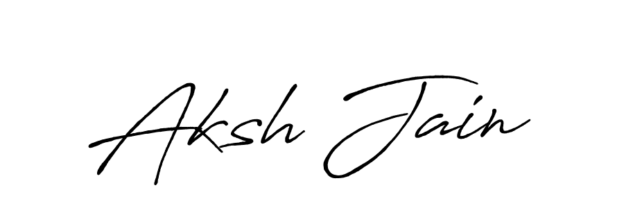 Also we have Aksh Jain name is the best signature style. Create professional handwritten signature collection using Antro_Vectra_Bolder autograph style. Aksh Jain signature style 7 images and pictures png