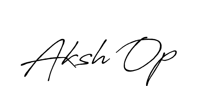 Also You can easily find your signature by using the search form. We will create Aksh Op name handwritten signature images for you free of cost using Antro_Vectra_Bolder sign style. Aksh Op signature style 7 images and pictures png