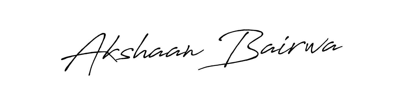 The best way (Antro_Vectra_Bolder) to make a short signature is to pick only two or three words in your name. The name Akshaan Bairwa include a total of six letters. For converting this name. Akshaan Bairwa signature style 7 images and pictures png