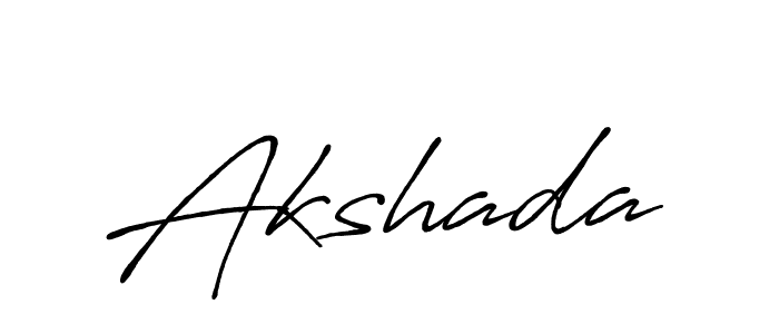 Design your own signature with our free online signature maker. With this signature software, you can create a handwritten (Antro_Vectra_Bolder) signature for name Akshada. Akshada signature style 7 images and pictures png