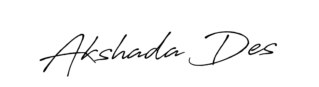 Design your own signature with our free online signature maker. With this signature software, you can create a handwritten (Antro_Vectra_Bolder) signature for name Akshada Des. Akshada Des signature style 7 images and pictures png