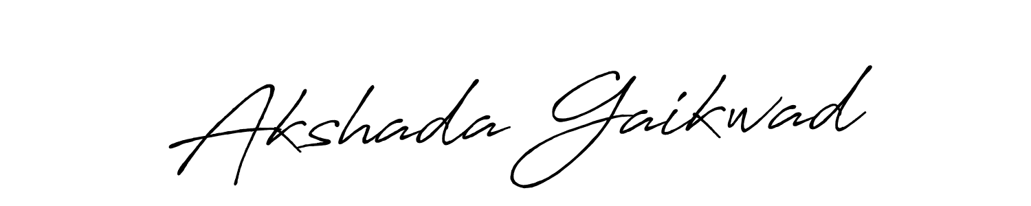 Make a beautiful signature design for name Akshada Gaikwad. With this signature (Antro_Vectra_Bolder) style, you can create a handwritten signature for free. Akshada Gaikwad signature style 7 images and pictures png