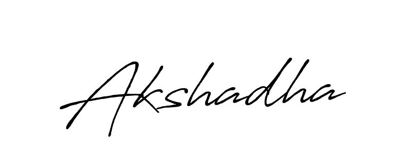 Design your own signature with our free online signature maker. With this signature software, you can create a handwritten (Antro_Vectra_Bolder) signature for name Akshadha. Akshadha signature style 7 images and pictures png