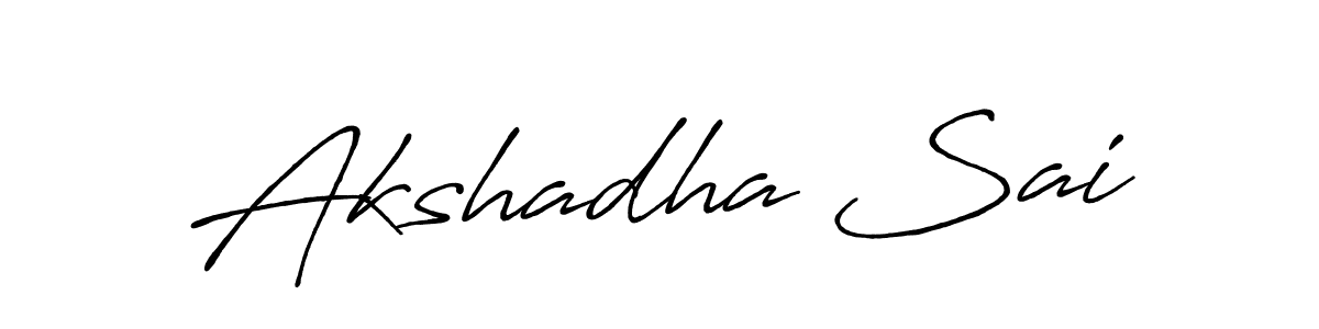 It looks lik you need a new signature style for name Akshadha Sai. Design unique handwritten (Antro_Vectra_Bolder) signature with our free signature maker in just a few clicks. Akshadha Sai signature style 7 images and pictures png