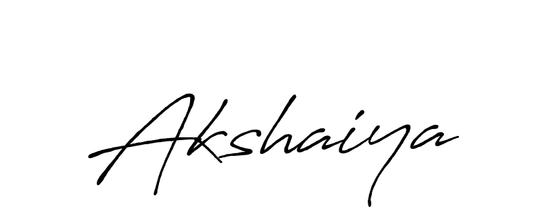 Make a beautiful signature design for name Akshaiya. With this signature (Antro_Vectra_Bolder) style, you can create a handwritten signature for free. Akshaiya signature style 7 images and pictures png