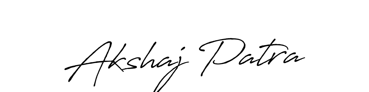 Design your own signature with our free online signature maker. With this signature software, you can create a handwritten (Antro_Vectra_Bolder) signature for name Akshaj Patra. Akshaj Patra signature style 7 images and pictures png