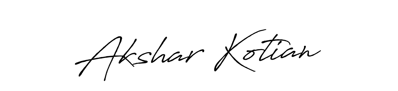 It looks lik you need a new signature style for name Akshar Kotian. Design unique handwritten (Antro_Vectra_Bolder) signature with our free signature maker in just a few clicks. Akshar Kotian signature style 7 images and pictures png