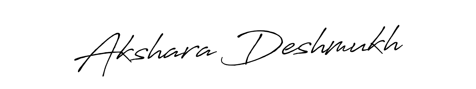 Make a beautiful signature design for name Akshara Deshmukh. With this signature (Antro_Vectra_Bolder) style, you can create a handwritten signature for free. Akshara Deshmukh signature style 7 images and pictures png