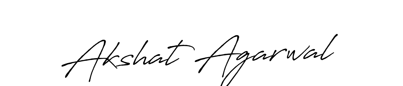 Create a beautiful signature design for name Akshat Agarwal. With this signature (Antro_Vectra_Bolder) fonts, you can make a handwritten signature for free. Akshat Agarwal signature style 7 images and pictures png