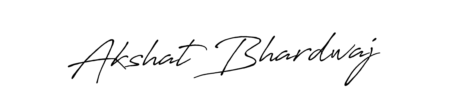 Make a beautiful signature design for name Akshat Bhardwaj. With this signature (Antro_Vectra_Bolder) style, you can create a handwritten signature for free. Akshat Bhardwaj signature style 7 images and pictures png