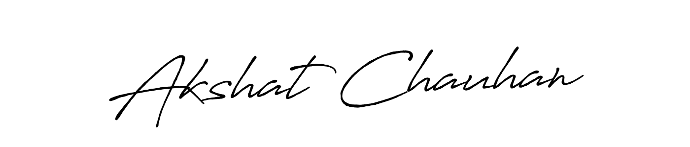 Design your own signature with our free online signature maker. With this signature software, you can create a handwritten (Antro_Vectra_Bolder) signature for name Akshat Chauhan. Akshat Chauhan signature style 7 images and pictures png