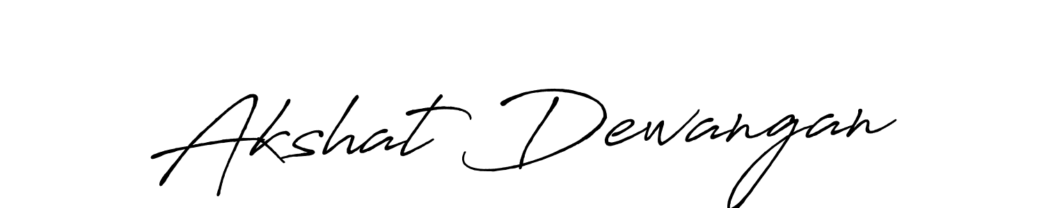 Also we have Akshat Dewangan name is the best signature style. Create professional handwritten signature collection using Antro_Vectra_Bolder autograph style. Akshat Dewangan signature style 7 images and pictures png