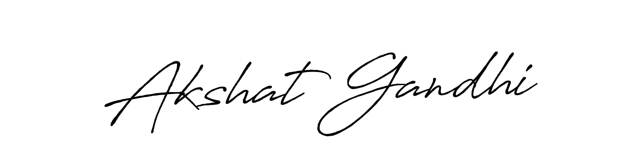 Akshat Gandhi stylish signature style. Best Handwritten Sign (Antro_Vectra_Bolder) for my name. Handwritten Signature Collection Ideas for my name Akshat Gandhi. Akshat Gandhi signature style 7 images and pictures png