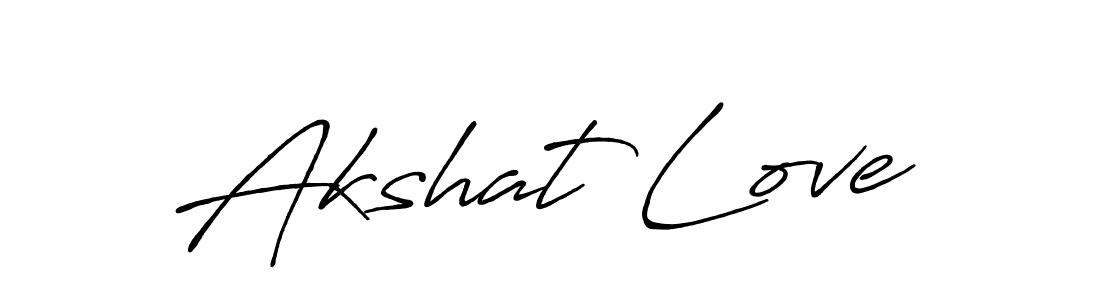 Design your own signature with our free online signature maker. With this signature software, you can create a handwritten (Antro_Vectra_Bolder) signature for name Akshat Love. Akshat Love signature style 7 images and pictures png