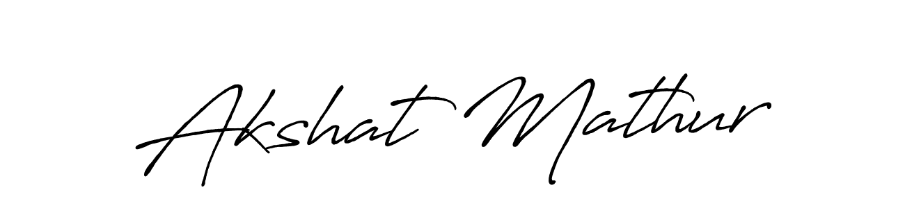 Create a beautiful signature design for name Akshat Mathur. With this signature (Antro_Vectra_Bolder) fonts, you can make a handwritten signature for free. Akshat Mathur signature style 7 images and pictures png