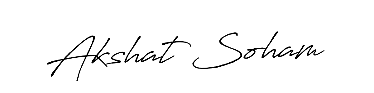 Make a beautiful signature design for name Akshat Soham. With this signature (Antro_Vectra_Bolder) style, you can create a handwritten signature for free. Akshat Soham signature style 7 images and pictures png