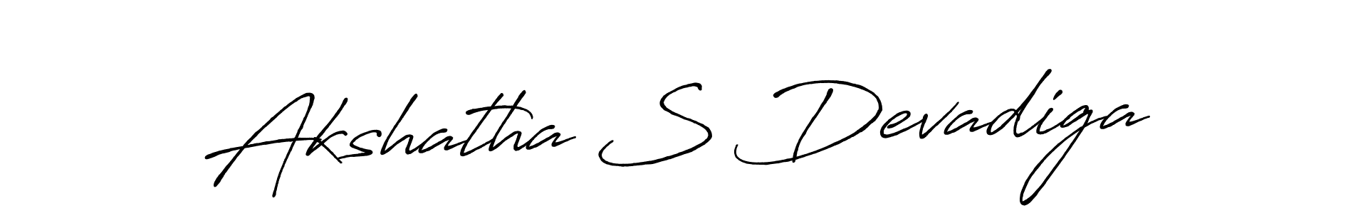 You can use this online signature creator to create a handwritten signature for the name Akshatha S Devadiga. This is the best online autograph maker. Akshatha S Devadiga signature style 7 images and pictures png