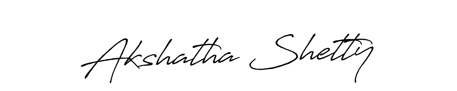 Create a beautiful signature design for name Akshatha Shetty. With this signature (Antro_Vectra_Bolder) fonts, you can make a handwritten signature for free. Akshatha Shetty signature style 7 images and pictures png