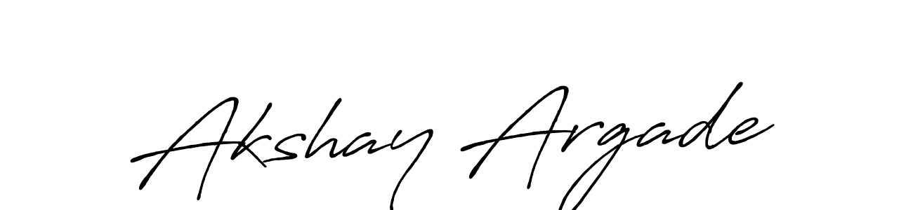 Create a beautiful signature design for name Akshay Argade. With this signature (Antro_Vectra_Bolder) fonts, you can make a handwritten signature for free. Akshay Argade signature style 7 images and pictures png