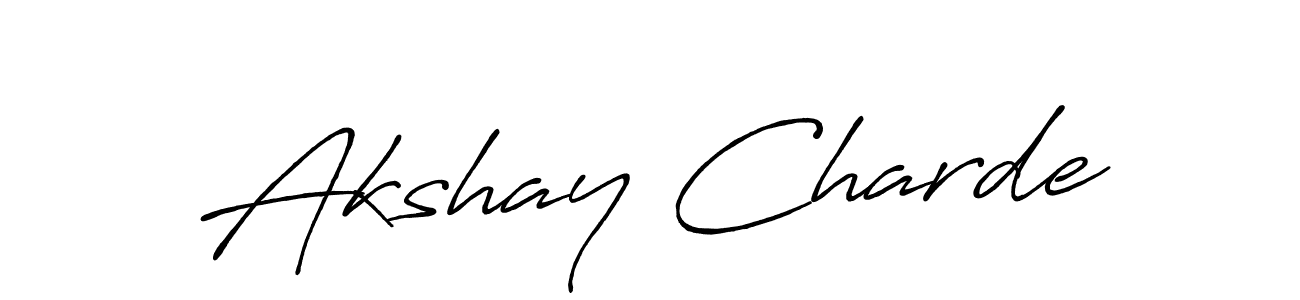 Create a beautiful signature design for name Akshay Charde. With this signature (Antro_Vectra_Bolder) fonts, you can make a handwritten signature for free. Akshay Charde signature style 7 images and pictures png