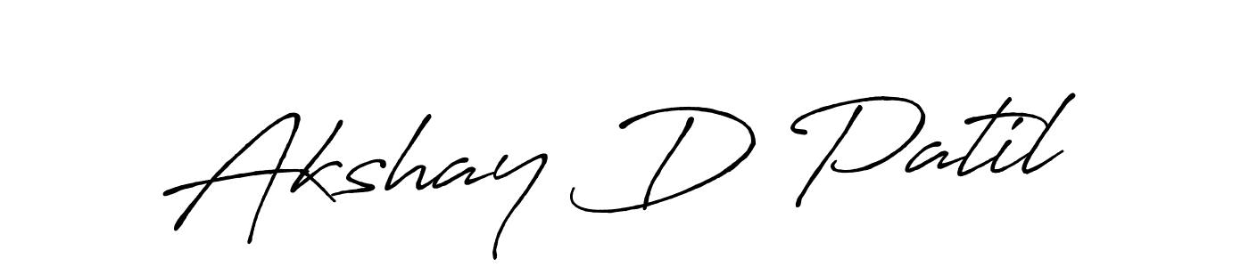 Create a beautiful signature design for name Akshay D Patil. With this signature (Antro_Vectra_Bolder) fonts, you can make a handwritten signature for free. Akshay D Patil signature style 7 images and pictures png