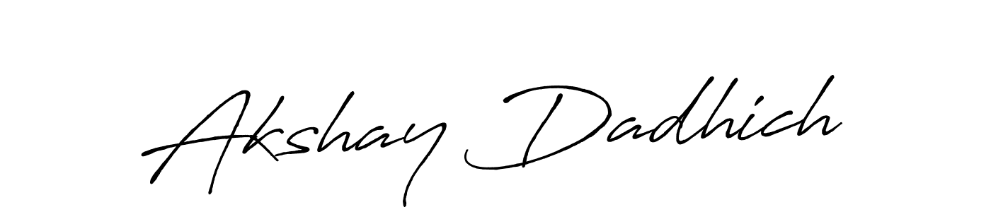 if you are searching for the best signature style for your name Akshay Dadhich. so please give up your signature search. here we have designed multiple signature styles  using Antro_Vectra_Bolder. Akshay Dadhich signature style 7 images and pictures png
