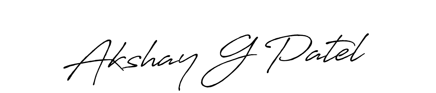 Akshay G Patel stylish signature style. Best Handwritten Sign (Antro_Vectra_Bolder) for my name. Handwritten Signature Collection Ideas for my name Akshay G Patel. Akshay G Patel signature style 7 images and pictures png