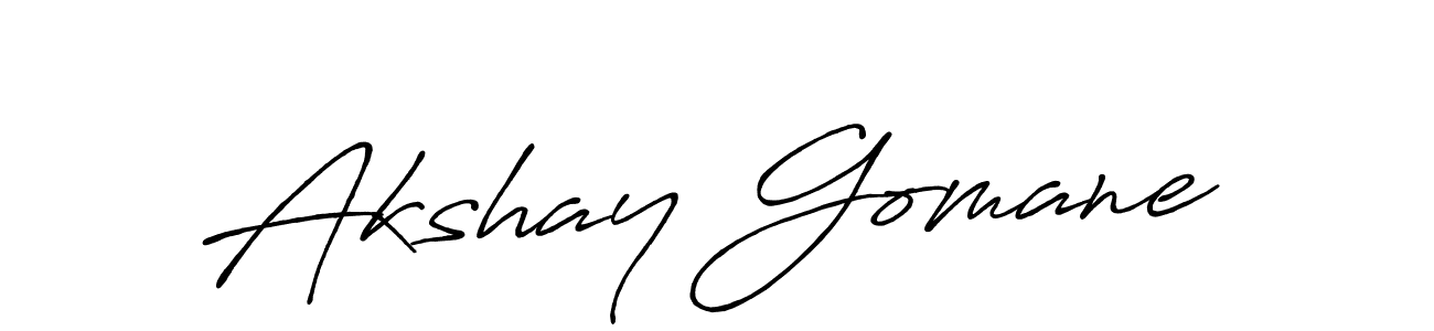 Use a signature maker to create a handwritten signature online. With this signature software, you can design (Antro_Vectra_Bolder) your own signature for name Akshay Gomane. Akshay Gomane signature style 7 images and pictures png