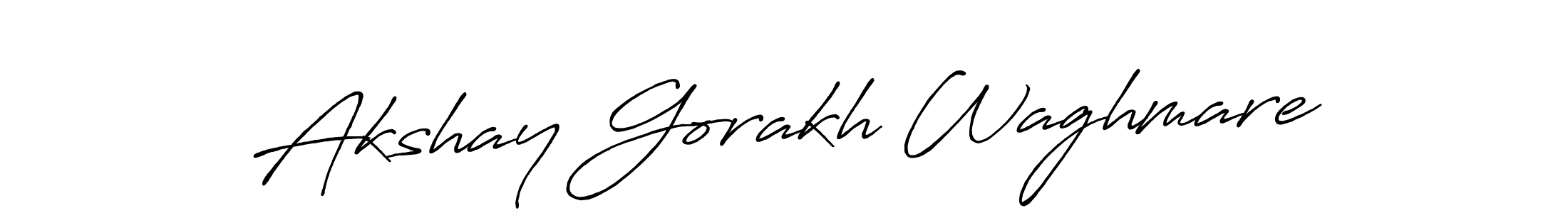 Also we have Akshay Gorakh Waghmare name is the best signature style. Create professional handwritten signature collection using Antro_Vectra_Bolder autograph style. Akshay Gorakh Waghmare signature style 7 images and pictures png
